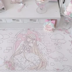 Sleepy Angel Pink Desk Pad