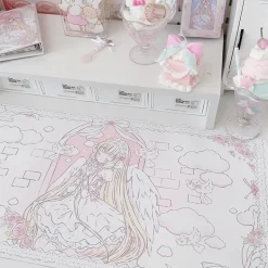 Sleepy Angel Pink Desk Pad