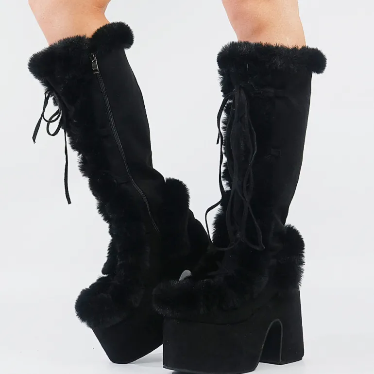 Snowbunny Fur Platform Boots