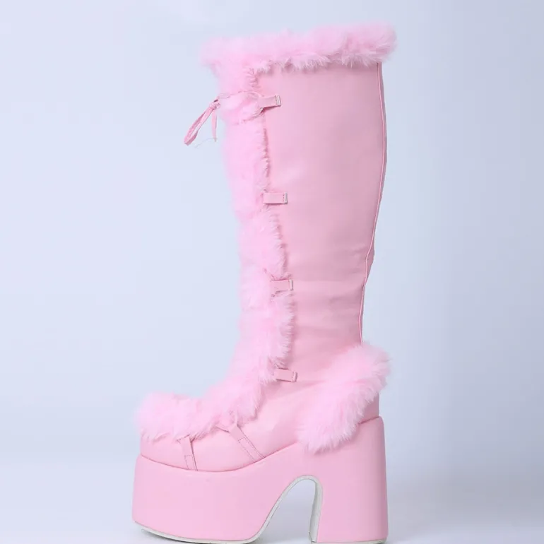 Snowbunny Fur Platform Boots