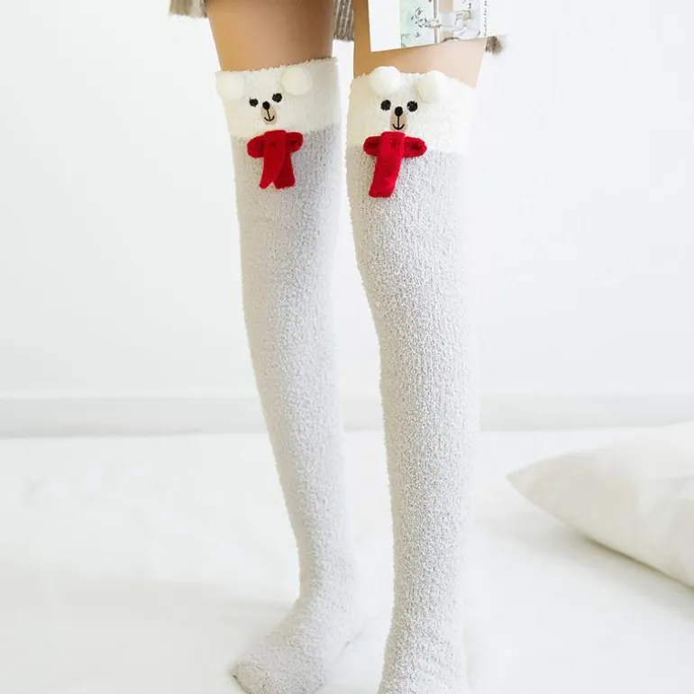 Snowy Bear Thigh Highs
