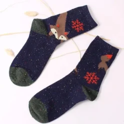 Snowy Little Fox Socks