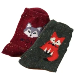 Snowy Little Fox Socks