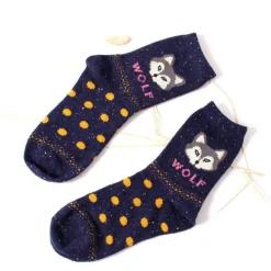 Snowy Little Fox Socks