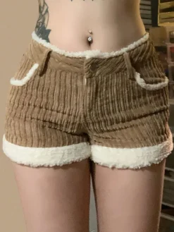 Soft Brown Corduroy Shorts