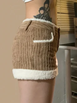 Soft Brown Corduroy Shorts