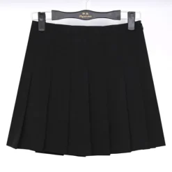 Solid Color Pleated Skirt