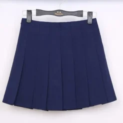 Solid Color Pleated Skirt