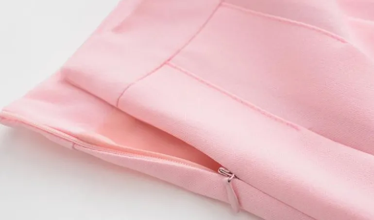 Solid Color Pleated Skirt
