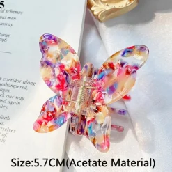 Speckled Butterfly Acrylic Hair Clips