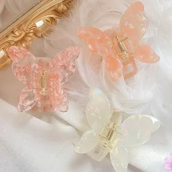 Speckled Butterfly Acrylic Hair Clips