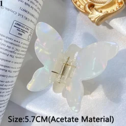 Speckled Butterfly Acrylic Hair Clips
