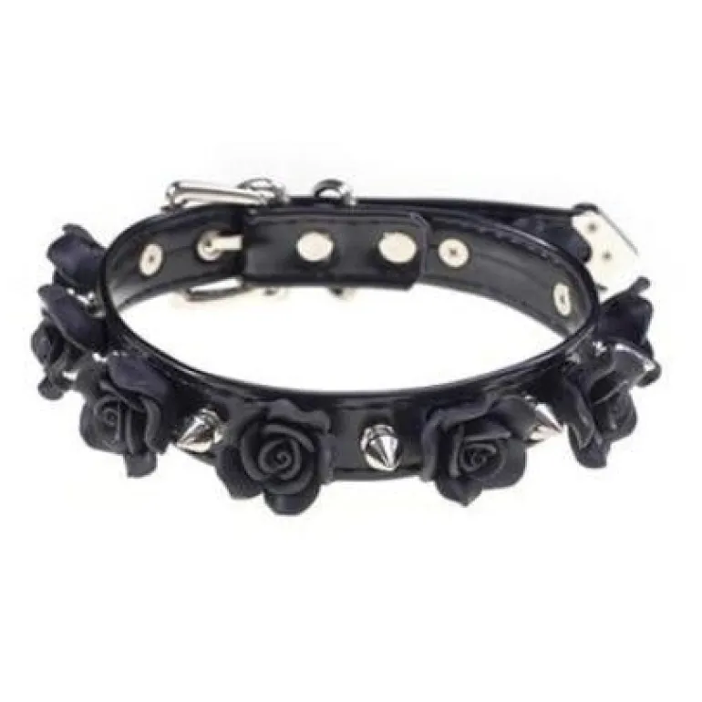Spiked Floral Collar