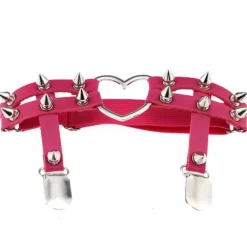 Spiked Heart Garter Belt