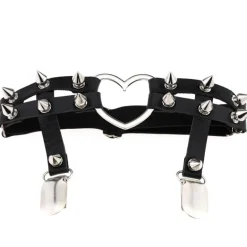 Spiked Heart Garter Belt