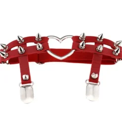 Spiked Heart Garter Belt