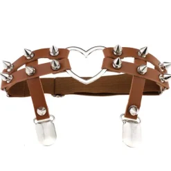 Spiked Heart Garter Belt