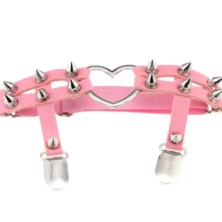 Spiked Heart Garter Belt