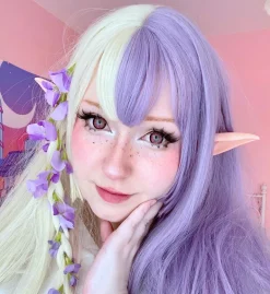 Split Lavender Cosplay Wig