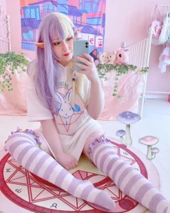 Split Lavender Cosplay Wig