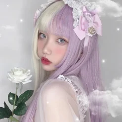 Split Lavender Cosplay Wig