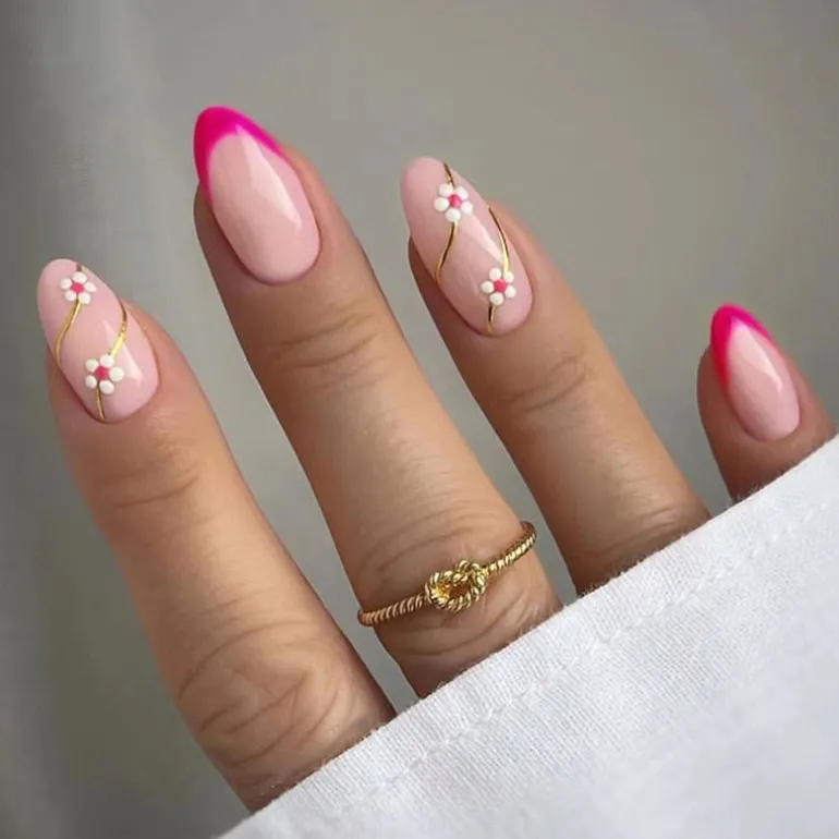Spring Floral Press On Nails