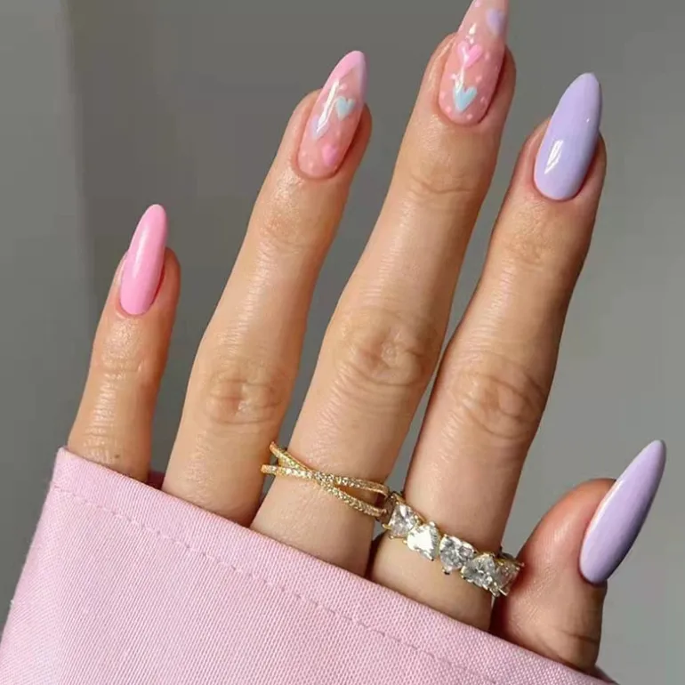 Spring Floral Press On Nails