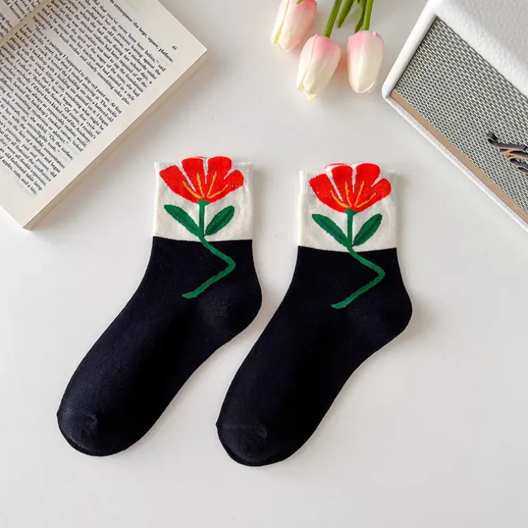 Spring Flower Socks