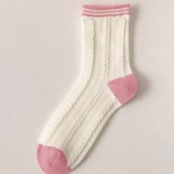 Spring Pink Floral Socks
