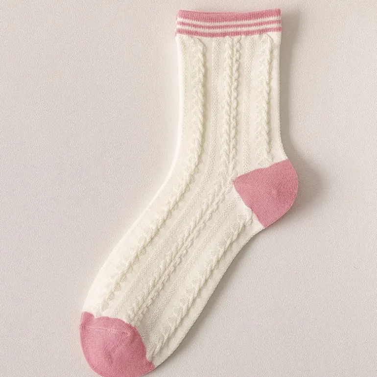 Spring Pink Floral Socks
