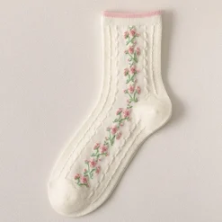 Spring Pink Floral Socks