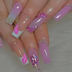 Square Shape Long Press On Nails