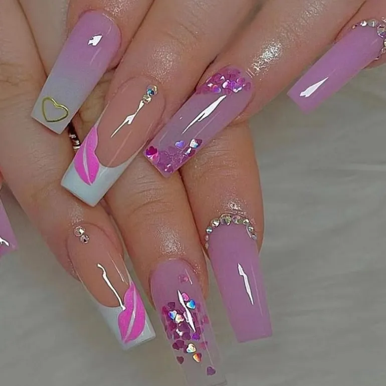 Square Shape Long Press On Nails