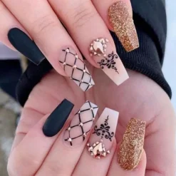 Square Shape Long Press On Nails