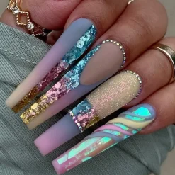 Square Shape Long Press On Nails