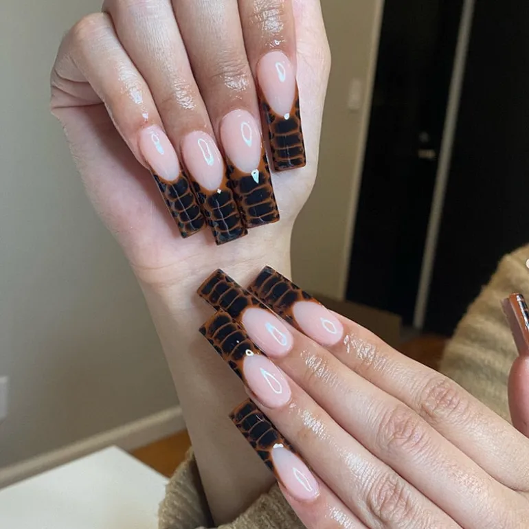 Square Shape Long Press On Nails