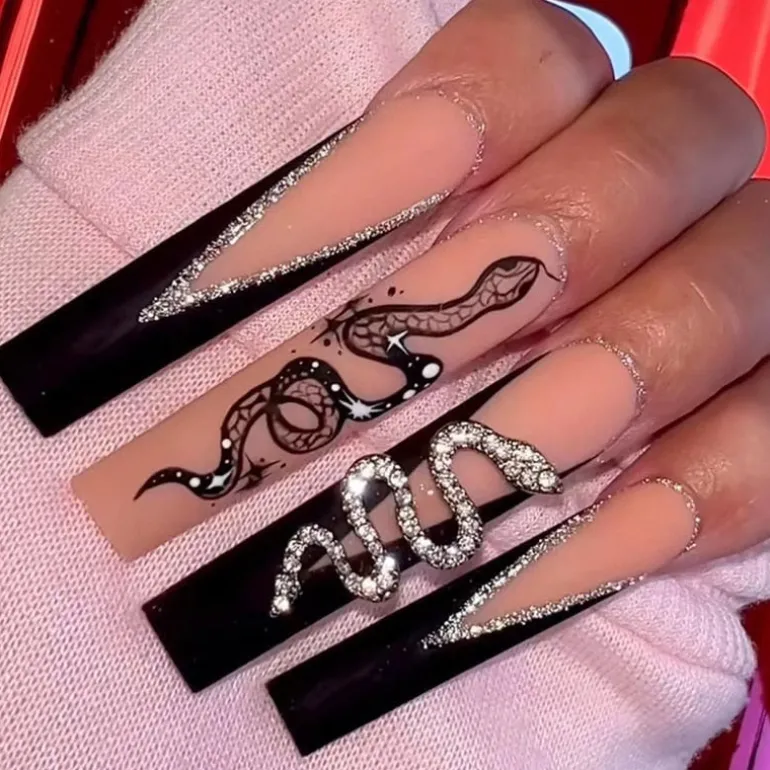 Square Shape Long Press On Nails
