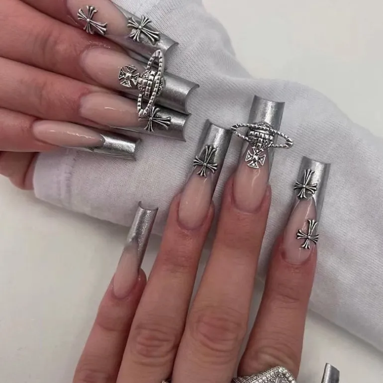 Square Shape Long Press On Nails
