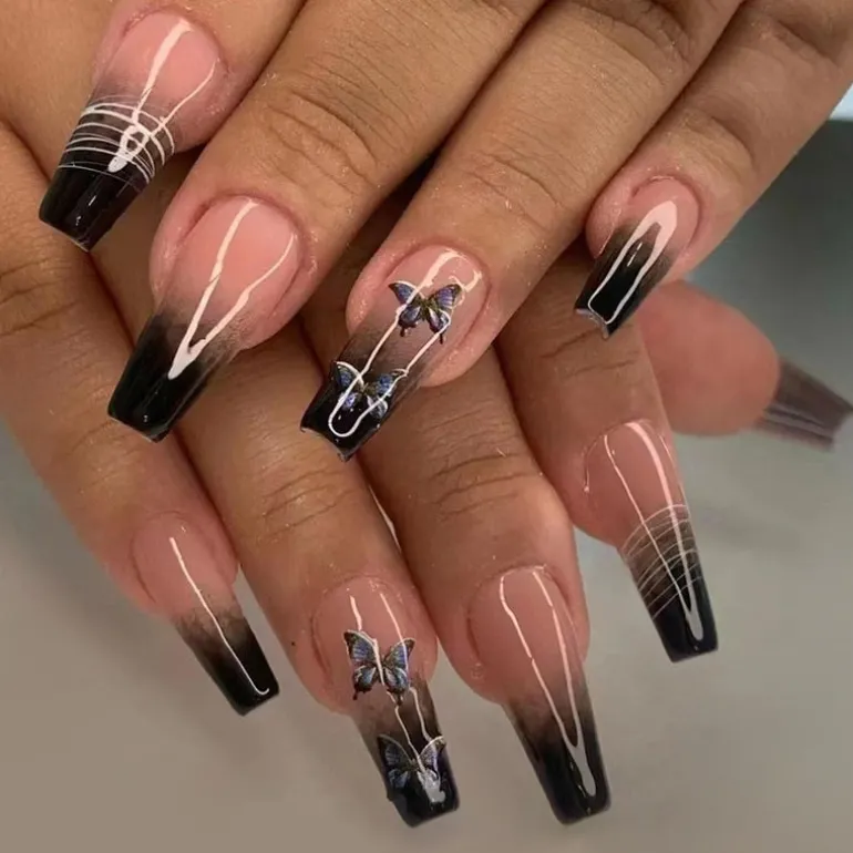 Square Shape Long Press On Nails