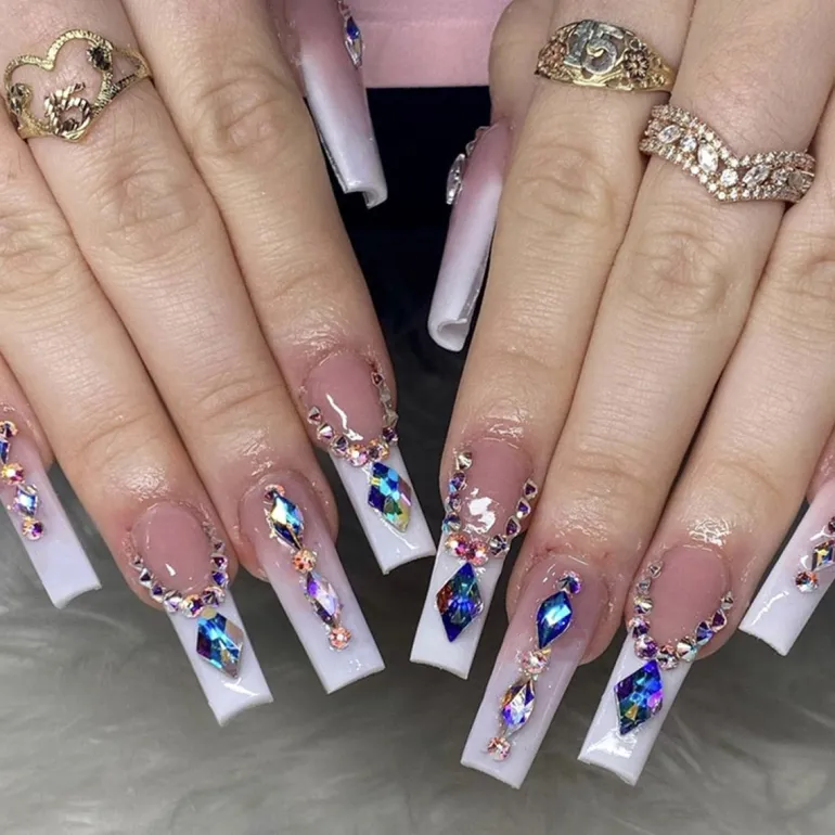 Square Shape Long Press On Nails