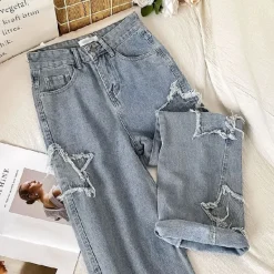 Star Patchwork Blue Jeans