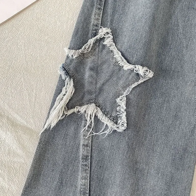 Star Patchwork Blue Jeans