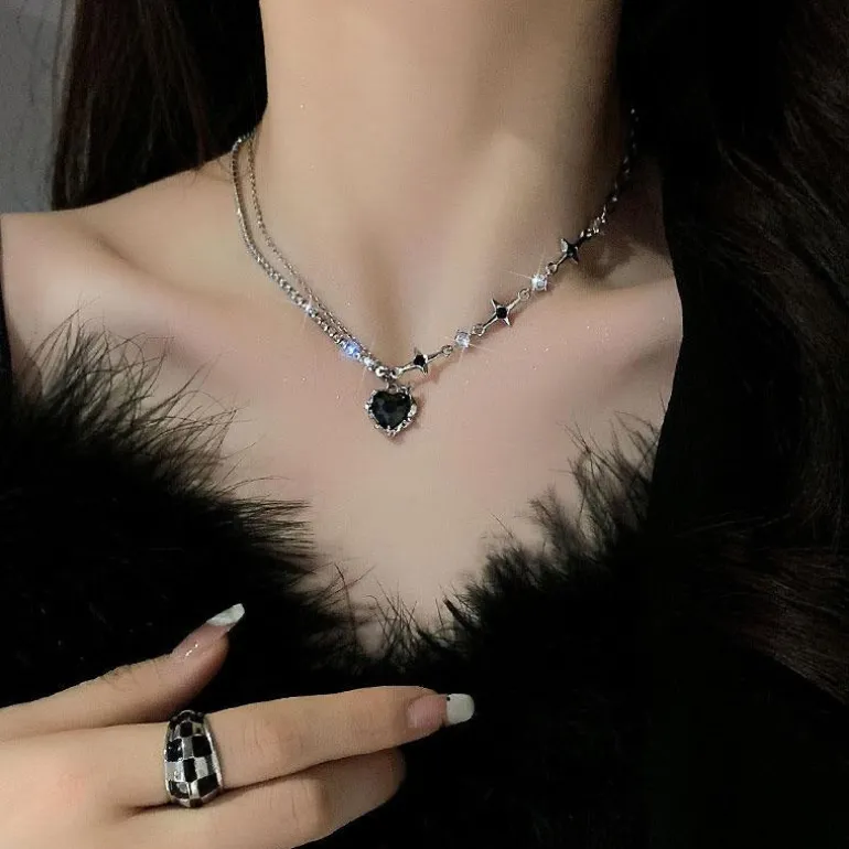 Starry Love Crystal Dangle Necklace