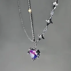 Starry Love Crystal Dangle Necklace