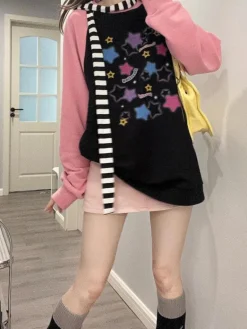 Starry Pastel Goth Sweater