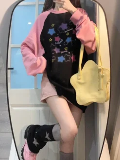 Starry Pastel Goth Sweater