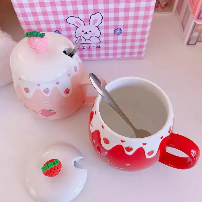 Strawberry Dessert Mugs