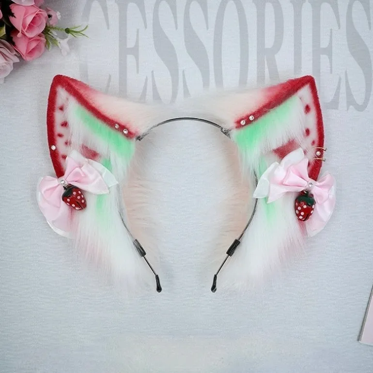Strawberry Kitten Ears