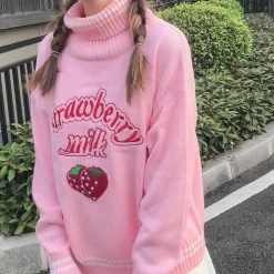 Strawberry Milk Knit Sweater
