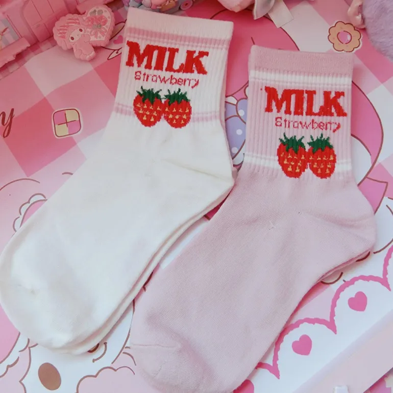 Strawberry Milk Socks